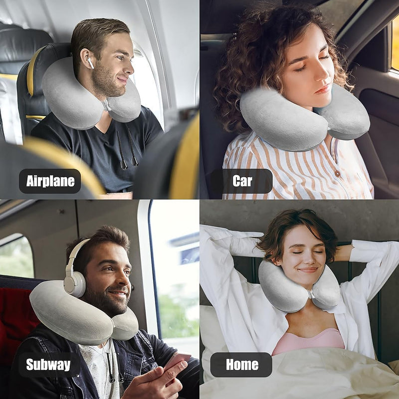 Soft Neck Pillow for Car, Home, Airplane Travel, Travel Neck Pillow for Sleeping & Travel Essentials for Neck Rest Multipurpose Comfortable Head Rest Neck Holder Pillow