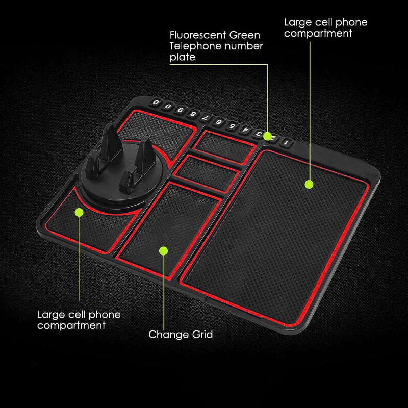 Anti-Slip Dashboard Mat with Phone Holder for Cars
