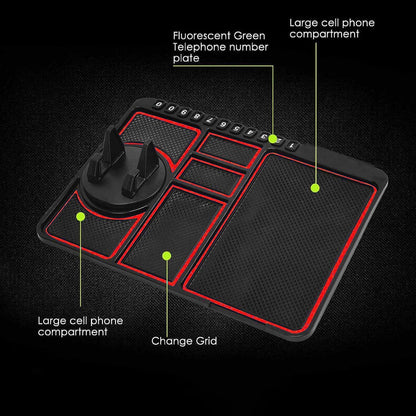 Anti-Slip Dashboard Mat with Phone Holder for Cars