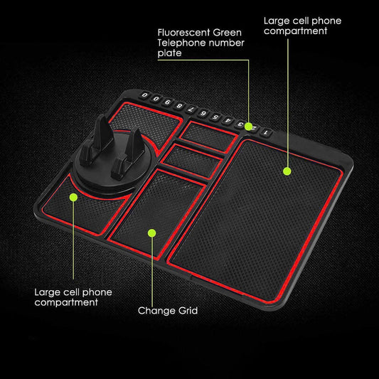 Anti-Slip Dashboard Mat with Phone Holder for Cars