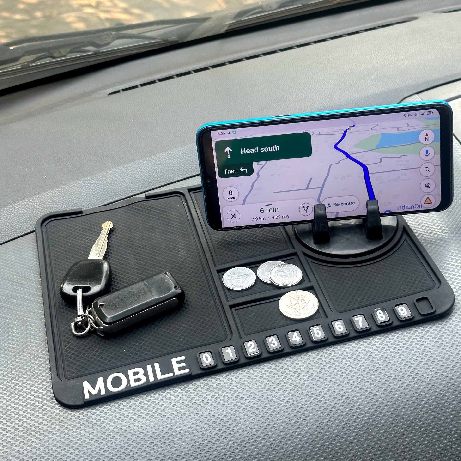 Anti-Slip Dashboard Mat with Phone Holder for Cars